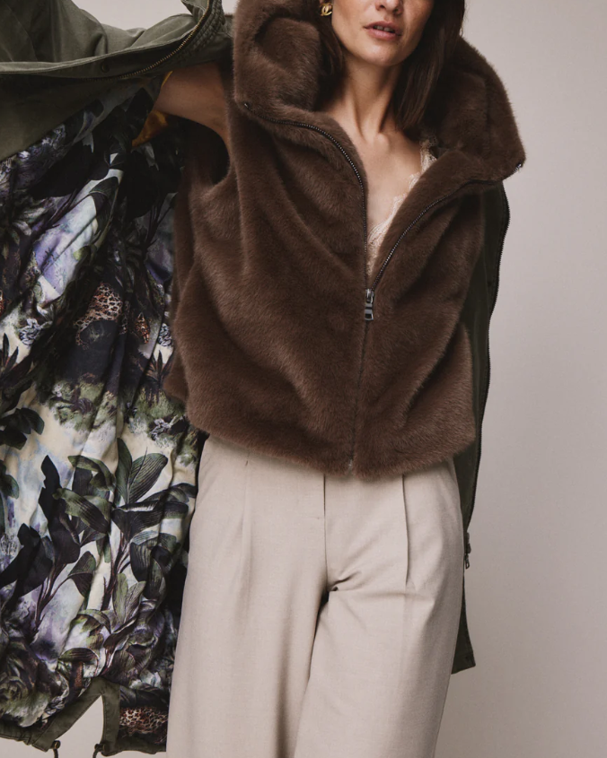 PARKA ASHLEY DARK BRAUN ~ BLONDE N°8